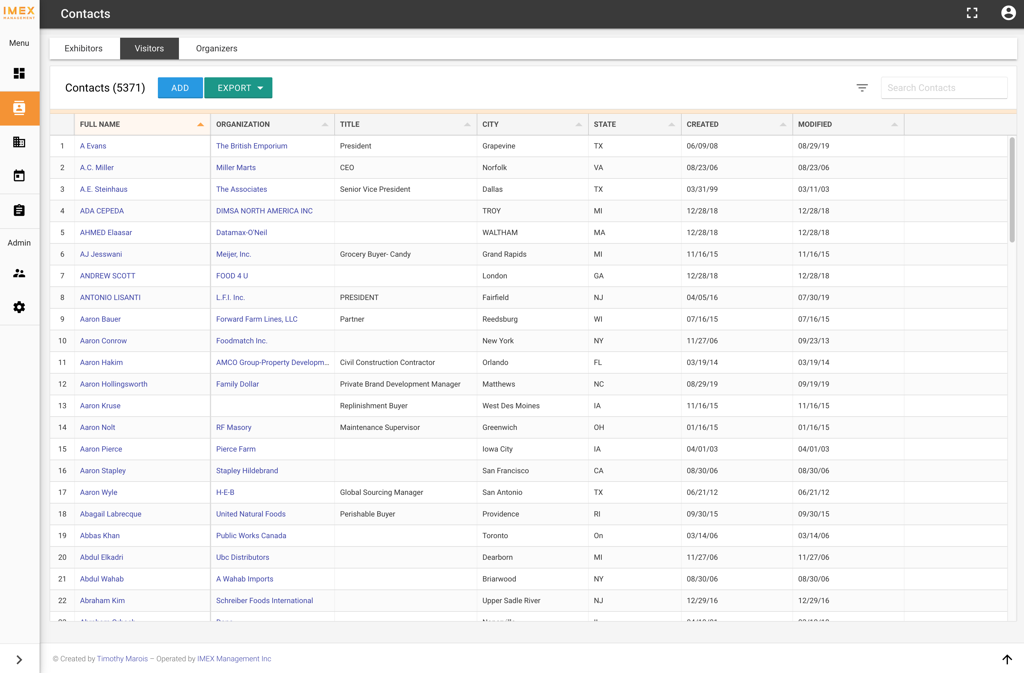 IMEX Management, Inc / Custom CRM