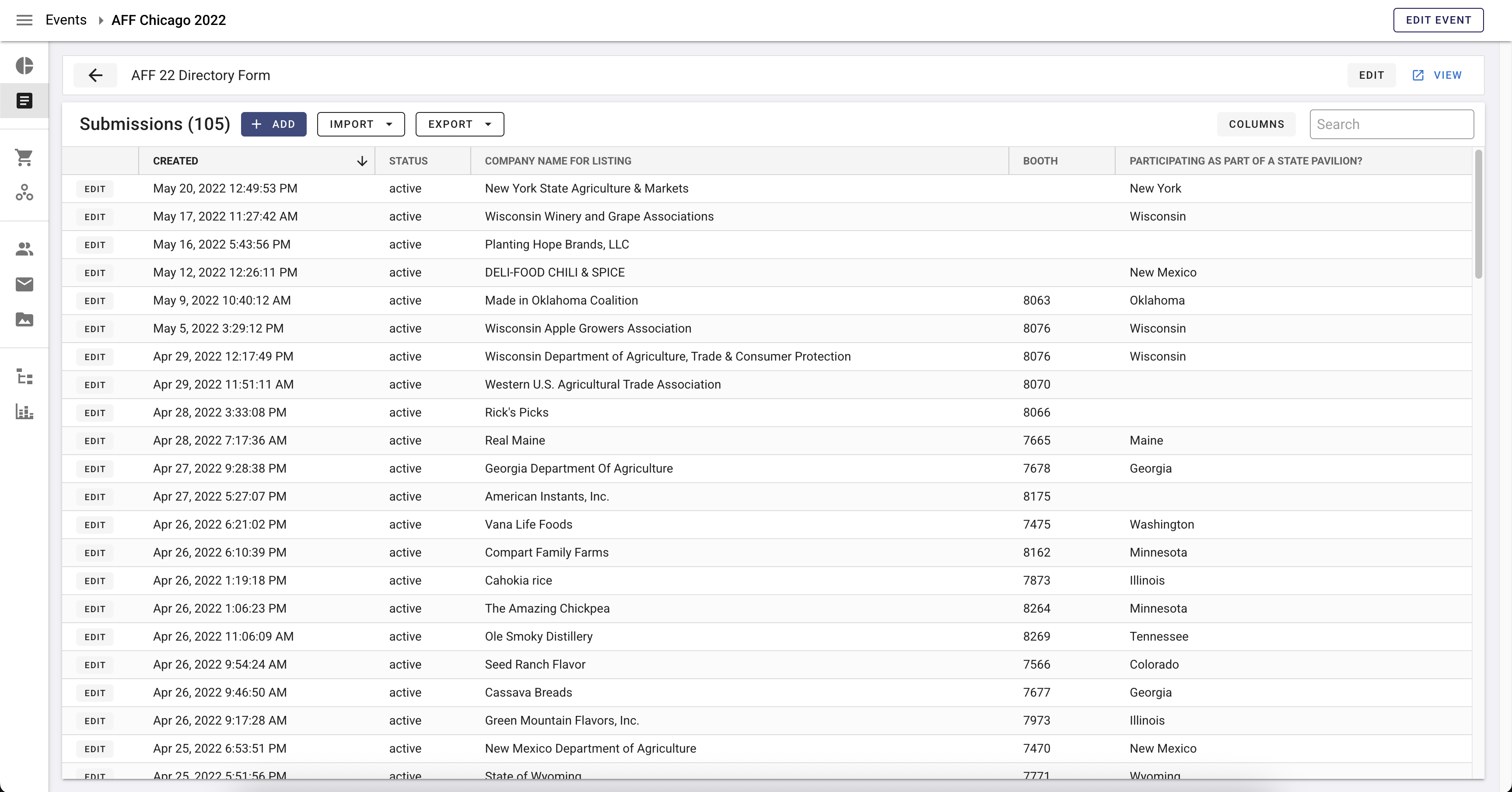 IMEX Management, Inc / Events Platform